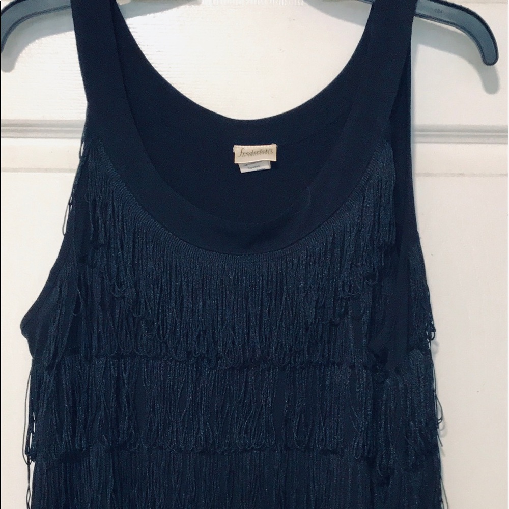 Black fringe flapper dress